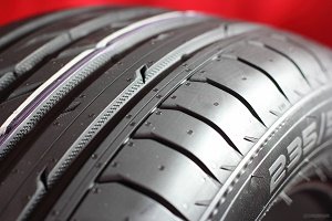 close up of car tire