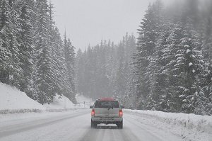 Winter car driving