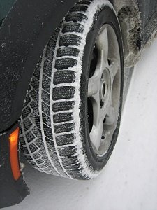 close up of car tire
