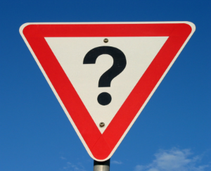 Question mark sign board