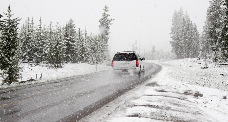 Winter car driving
